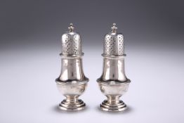 A PAIR OF GEORGE V SILVER CASTERS