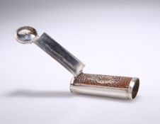 A WILLIAM IV SILVER NUTMEG GRATER