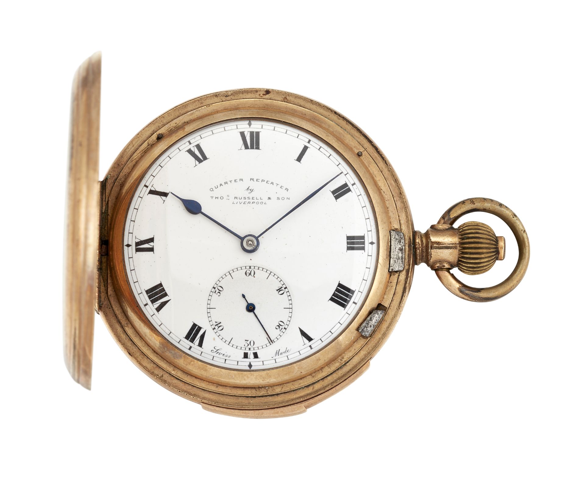 A Thomas Russell Quarter Repeater Hunter Pocket watch