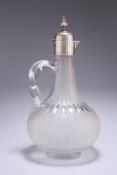 A VICTORIAN SILVER-MOUNTED CLARET JUG