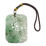 A CHINESE CARVED JADE PENDANT