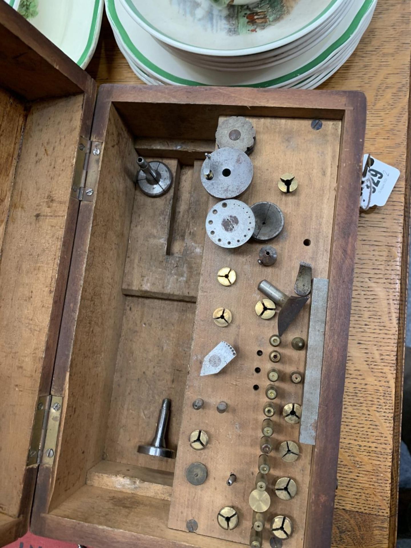 A WATCHMAKER'S LATHE AND PAIR OF SCALES - Image 5 of 6