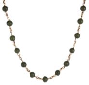 A NEPHRITE BEAD NECKLACE