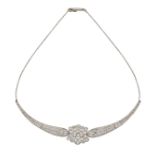 AN ART DECO STYLE DIAMOND NECKLACE