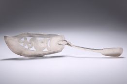 A GEORGE III SCOTTISH SILVER FISH SLICE