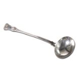 A WILLIAM IV SILVER SOUP LADLE