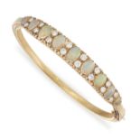 AN OPAL AND DIAMOND BANGLE