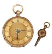 AN 18CT GOLD POCKET WATCH