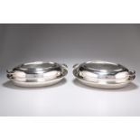 A PAIR OF GEORGE V SILVER ENTREE DISHES, by Robert Pringle & Sons, London 1926