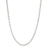 AN 18CT WHITE GOLD AND CULTURED PEARL NECKLACE