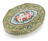 A CONTINENTAL ENAMEL BOX, LATE 19TH CENTURY,