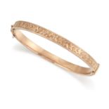 A 9CT ROSE GOLD BANGLE