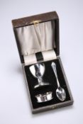 A CASED GEORGE V SILVER CHRISTENING SUITE, by Henry Hobson & Sons London 1933/34 and Birmingham