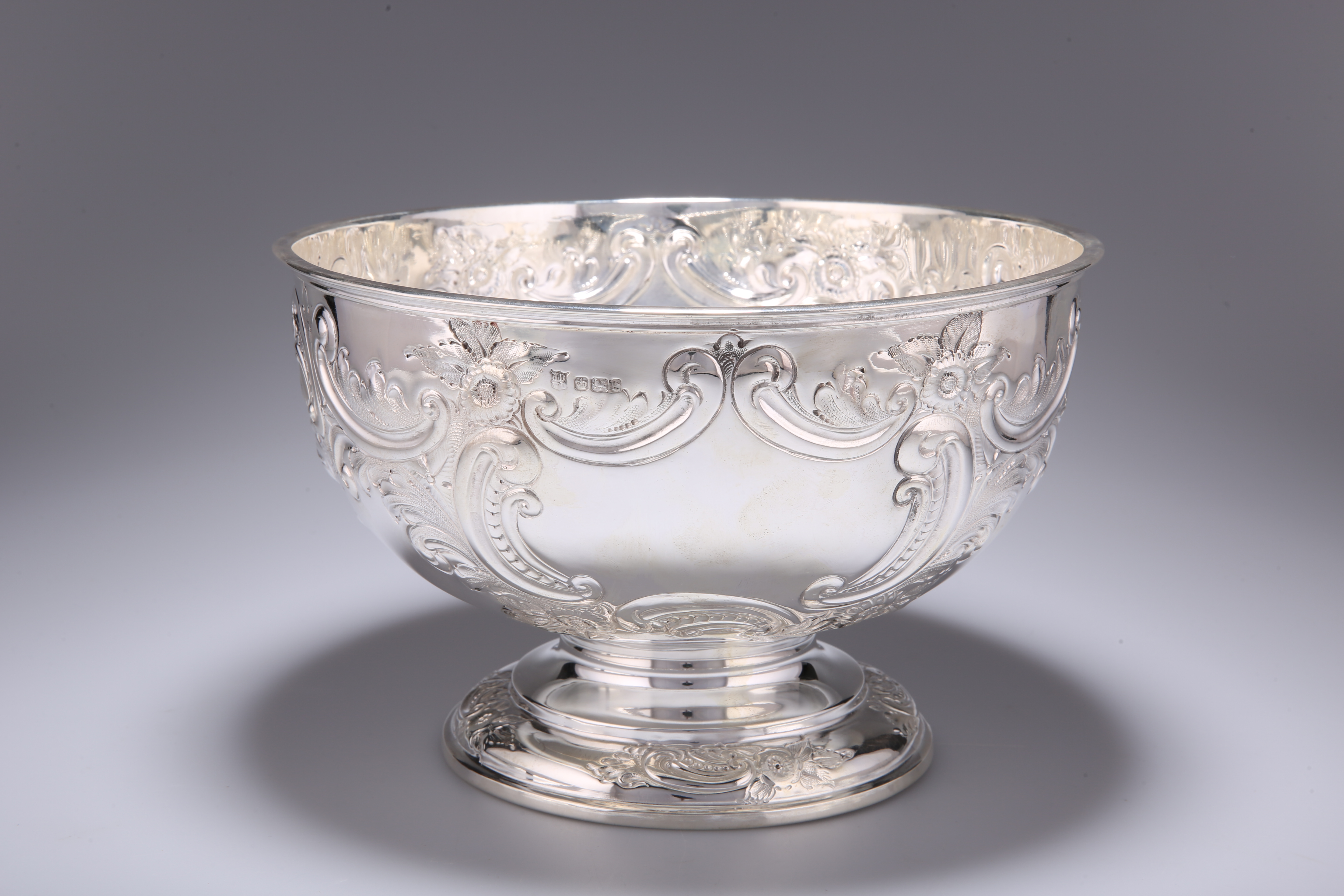 A LATE VICTORIAN SILVER BOWL