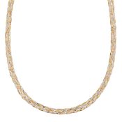 AN ITALIAN 9CT TRI-COLOURED GOLD NECKLACE