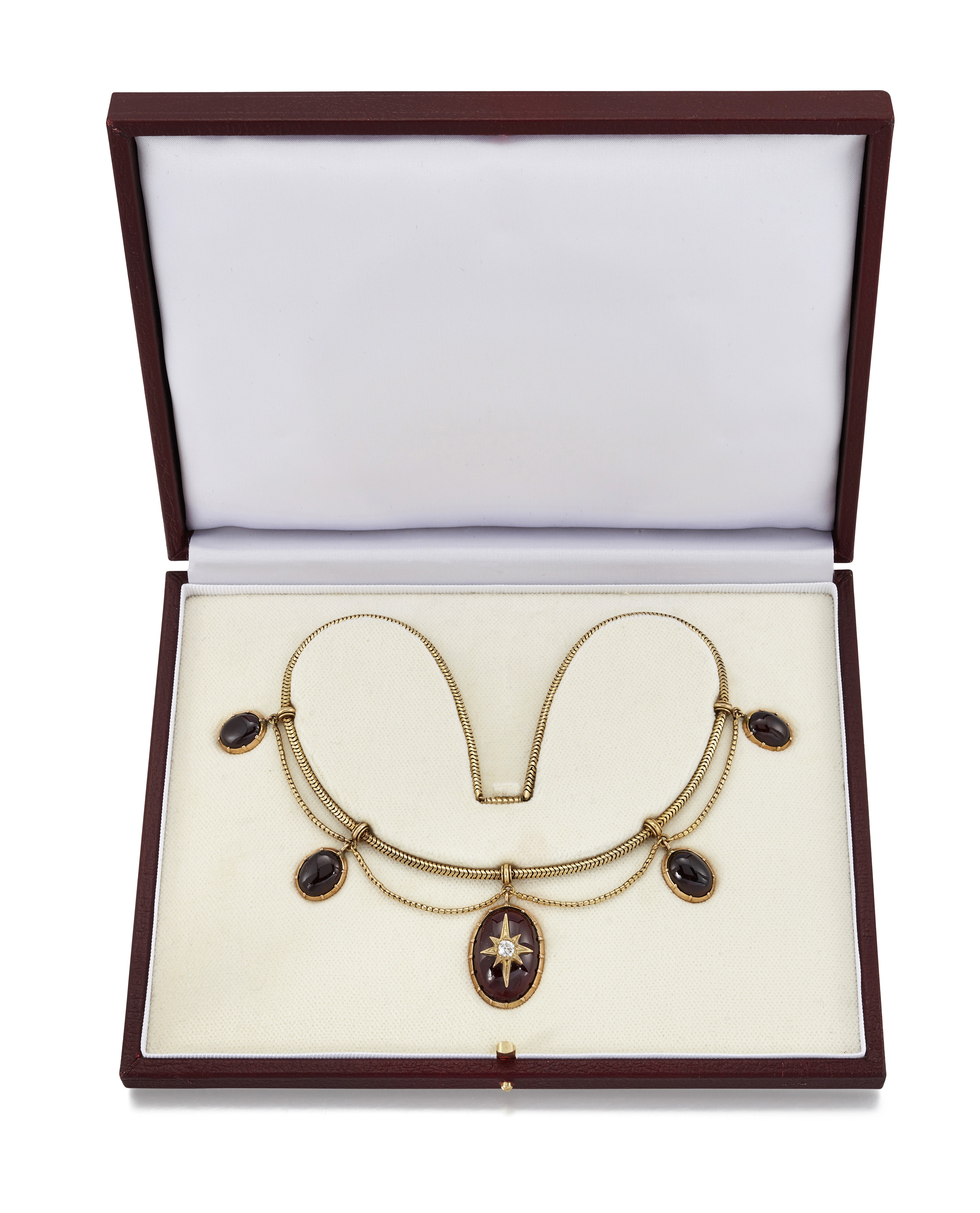 A 19TH CENTURY GARNET AND DIAMOND NECKLACE - Image 2 of 2