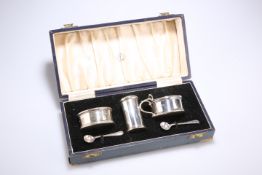 AN EDWARD VIII SILVER CRUET SET, Edward Barnard & Sons Ltd, London 1947