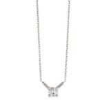 AN 18CT DIAMOND SOLITAIRE PENDANT