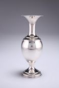 A CONTINENTAL SILVER VASE