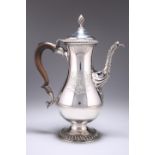 A GEORGE III SILVER COFFEE POT