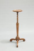 A DUTCH WALNUT CANDLESTAND