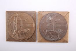 TWO DEATH PLAQUES