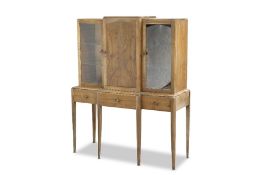 A COTSWOLD SCHOOL WALNUT VITRINE