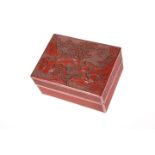 A CHINESE RED CINNABAR LACQUER BOX, 19TH CENTURY