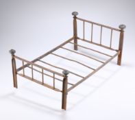 A VICTORIAN CAST IRON DOLLS BED,