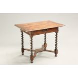 A WILLIAM AND MARY WALNUT SIDE TABLE