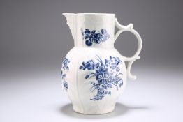 A WORCESTER CABBAGE-LEAF MASK JUG