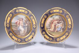 A GOOD PAIR OF VIENNA PLATES