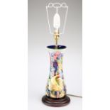 A MOORCROFT TABLE LAMP IN THE MARTINIQUE PATTERN, BY JEANNE MCDOUGALL