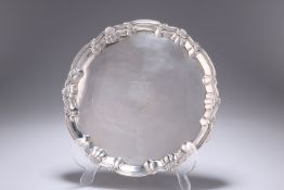 A GEORGE II SILVER SALVER