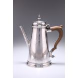 A GEORGE II SILVER COFFEE POT