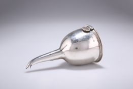 A GEORGE IV SILVER WINE FUNNEL, by William Bateman London 1826, of typical funnel form with
