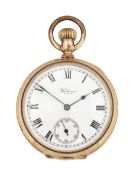 A GOLD PLATED WALTHAM POCKET WATCH