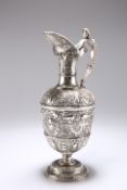 A VICTORIAN SILVER CLARET JUG