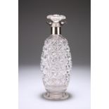 AN EDWARDIAN SILVER-MOUNTED CUT-GLASS DECANTER, by William Hutton & Sons Ltd, Sheffield 1902, the