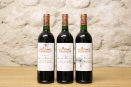 3 BOTTLES CHATEAU GRAND PONTET GRAND CRU CLASSE ST EMILION 1996 (all i/n) some cellar damage on