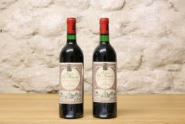 2 BOTTLES CHATEAU LE PRIEURE GRAND CRU CLASSE ST EMILION 1982 (both i/n) –minor cellar soiling to