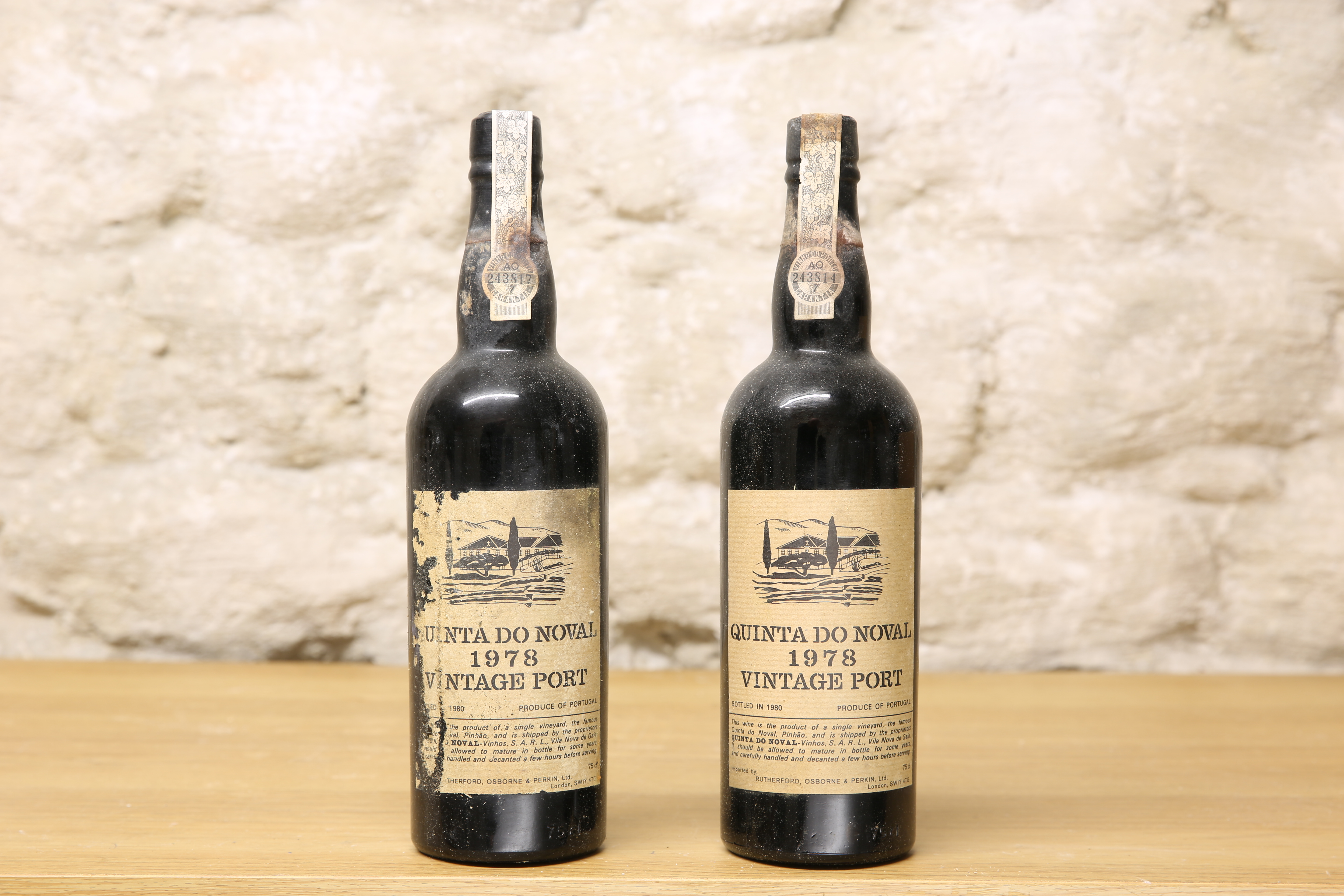 2 BOTTLES QUINTA DO NOVAL VINTAGE PORT 1978 (both i/n)