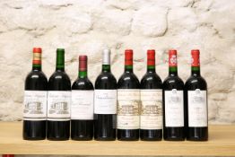 8 BOTTLES MIXED LOT FINE RIGHT BANK CLARET COMPRISING :-