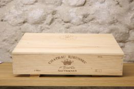 6 BOTTLES CHATEAU RIEUSSEC PREMIER CRU CLASSE SAUTERNES 2016 (IN OWC) –Single cellared since