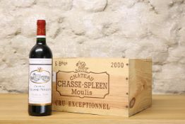 6 BOTTLES CHATEAU CHASSE SPLEEN CRU EXCEPTIONNEL MOULIS EN MEDOC 2000 (IN OWC)    PART OF THE