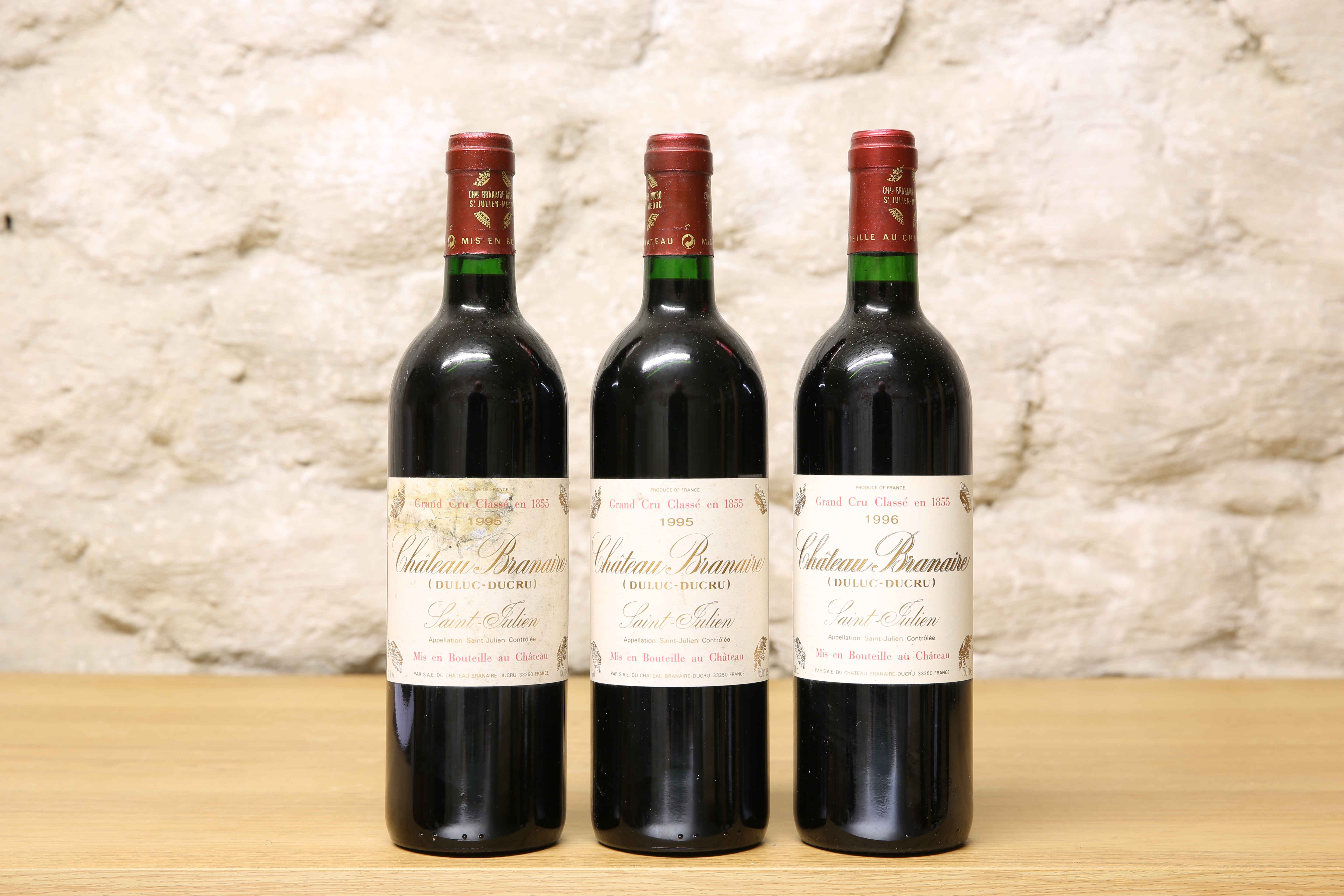 3 BOTTLES MIXED LOT CHATEAU BRANAIRE DUCRU GRAND CRU CLASSE ST JULIEN COMPRISING :-    2 BOTTLES