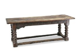 AN OAK REFECTORY TABLE