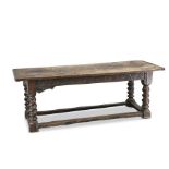 AN OAK REFECTORY TABLE