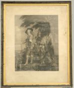 ~ AFTER SIR ANTHONY VAN DYCK, KING CHARLES I, engraved by Robert Strange, 1782, framed. 62.5cm by