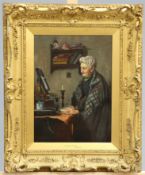 A*** SAYERS (19TH CENTURY), AS YOUNG AS EVER, signed lower left, oil on canvas, framed. 37cm by